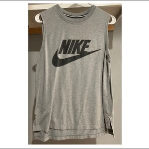 Nike workout tank grey size small